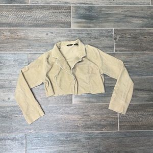 Tan Crop Jacket